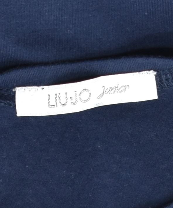 LIU JO Girls Tunic Top 9-10 Years Navy Blue Cotton | Vintage | Thrift | Second-Hand | Used Clothing | Messina Hembry 