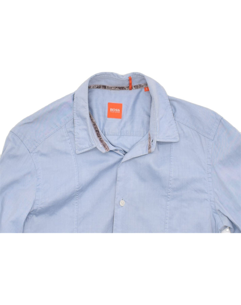 HUGO BOSS Mens Shirt Small Blue Cotton | Vintage | Thrift | Second-Hand | Used Clothing | Messina Hembry 