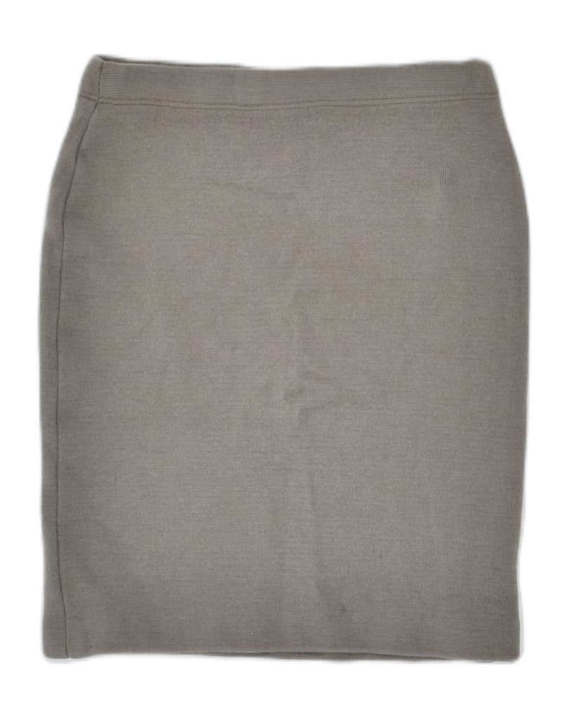 LUISA SPAGNOLI Womens Knit Pencil Skirt IT 42 Medium W28 Grey | Vintage | Thrift | Second-Hand | Used Clothing | Messina Hembry 