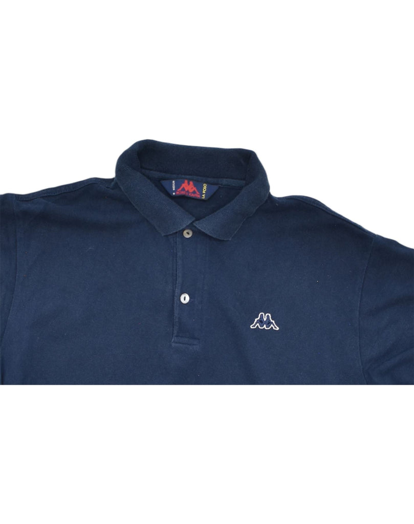 KAPPA Mens Polo Shirt Medium Navy Blue Cotton | Vintage | Thrift | Second-Hand | Used Clothing | Messina Hembry 