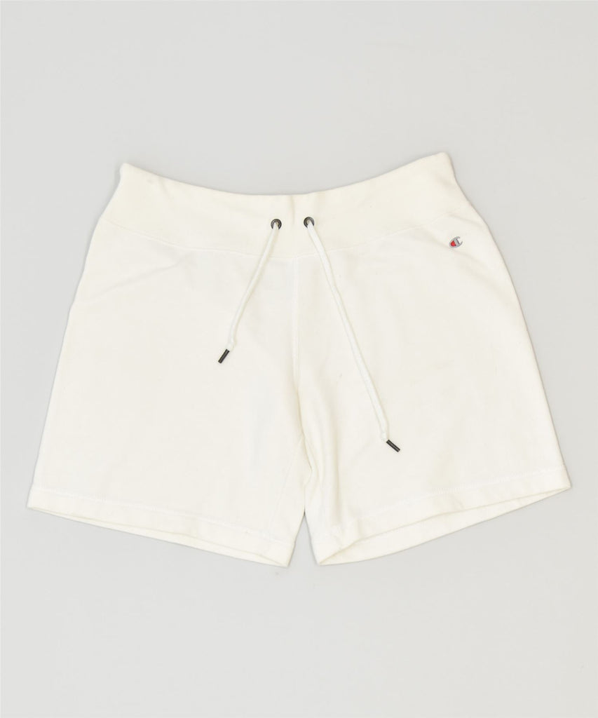 CHAMPION Womens Sport Shorts Medium White Cotton Sports | Vintage | Thrift | Second-Hand | Used Clothing | Messina Hembry 