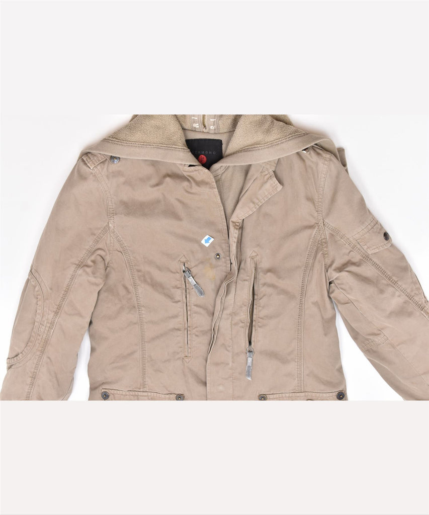 RICHMOND Boys Hooded Utility Jacket 9-10 Years Beige Cotton | Vintage | Thrift | Second-Hand | Used Clothing | Messina Hembry 