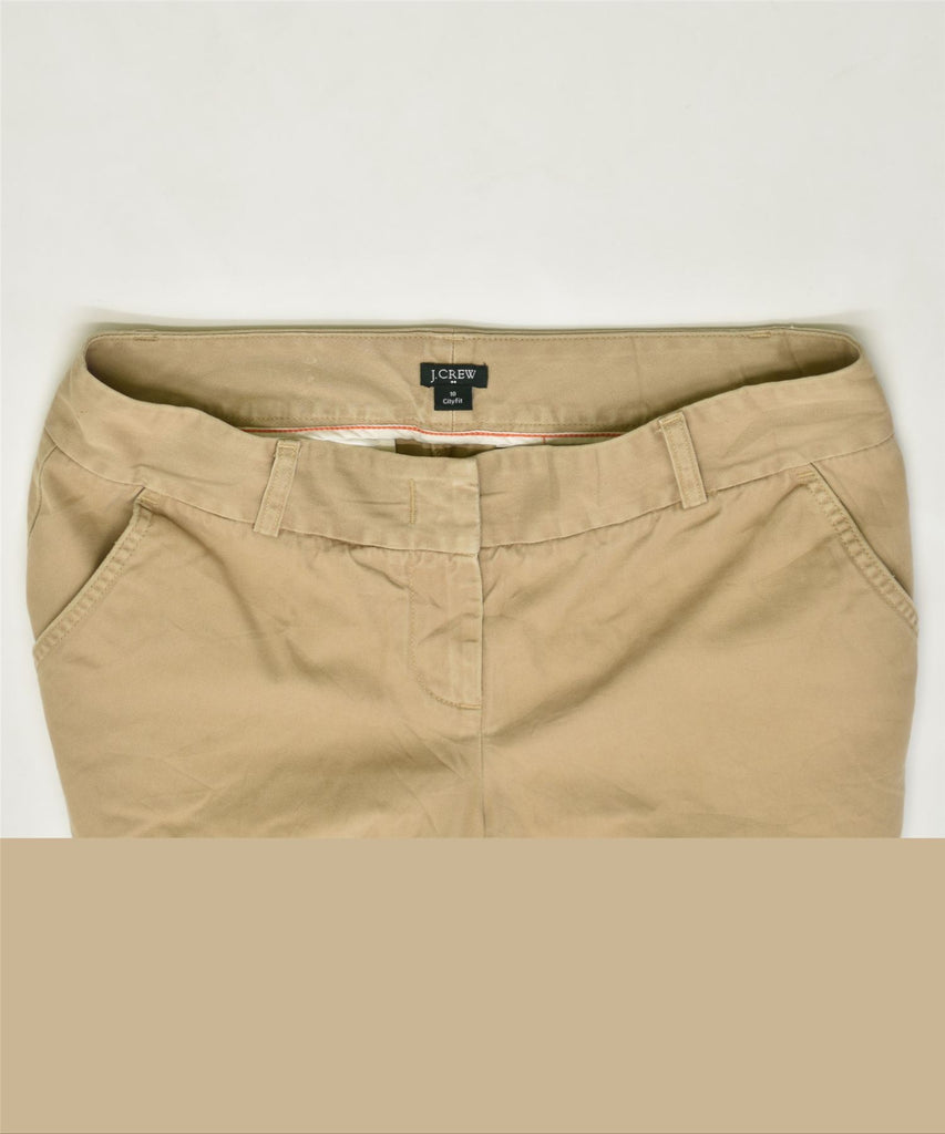 J. CREW Womens Straight Chino Shorts US 10 Large W34 Beige Cotton | Vintage | Thrift | Second-Hand | Used Clothing | Messina Hembry 