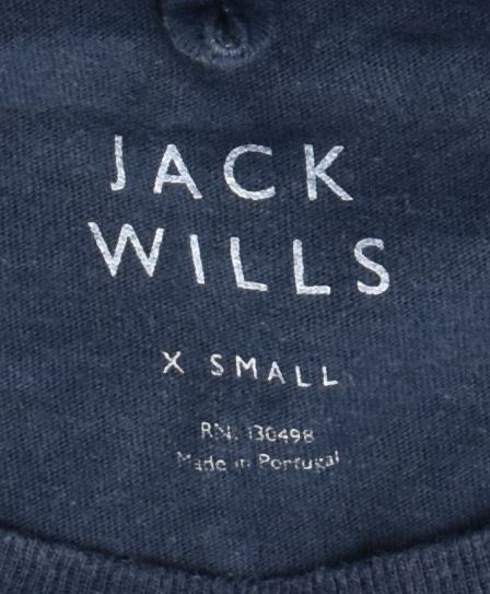 JACK WILLS Mens T-Shirt XS Navy Blue Cotton | Vintage | Thrift | Second-Hand | Used Clothing | Messina Hembry 