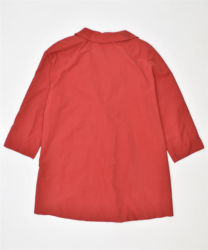 FRAMA Womens Loose Fit Overcoat UK 18 XL Red Polyester Vintage | Vintage | Thrift | Second-Hand | Used Clothing | Messina Hembry 