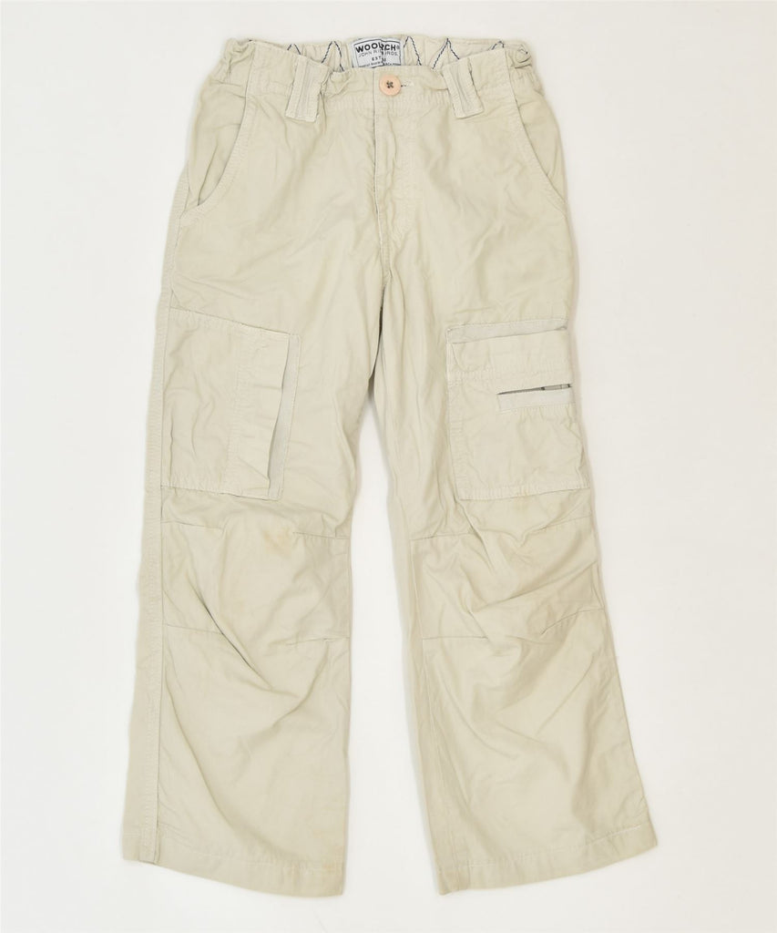 WOOLRICH Girls Bootcut Cargo Trousers 5-6 Years W22 L20 Grey Classic | Vintage | Thrift | Second-Hand | Used Clothing | Messina Hembry 