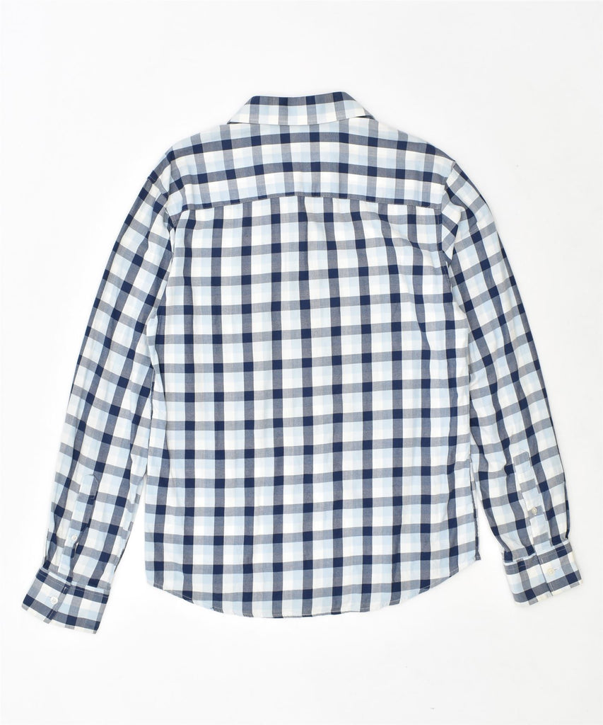 JACK & JONES Mens Shirt Medium Blue Check Cotton | Vintage | Thrift | Second-Hand | Used Clothing | Messina Hembry 