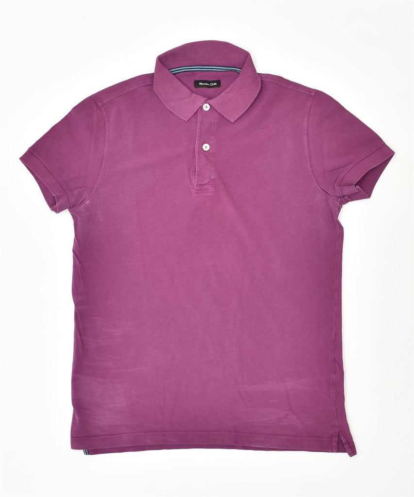 MASSIMO DUTTI Mens Polo Shirt Small Maroon Cotton | Vintage | Thrift | Second-Hand | Used Clothing | Messina Hembry 