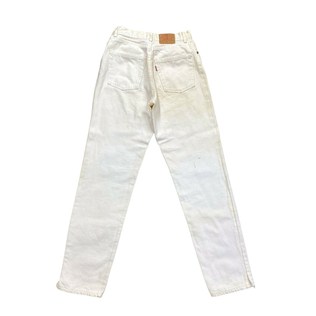 Levi's 901 Women's Jeans | Vintage 90s Retro White Designer Denim Trousers VTG | Vintage Messina Hembry | Thrift | Second-Hand Messina Hembry | Used Clothing | Messina Hembry 