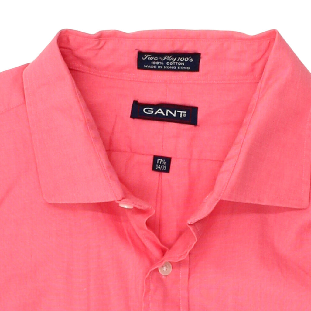 GANT Mens Pink Button Up Cotton Spread Collar Shirt | Vintage Designer VTG | Vintage Messina Hembry | Thrift | Second-Hand Messina Hembry | Used Clothing | Messina Hembry 