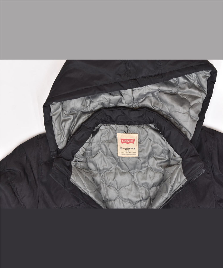 LEVI'S Boys Hooded Windbreaker Jacket 9-10 Years Black Polyester | Vintage | Thrift | Second-Hand | Used Clothing | Messina Hembry 