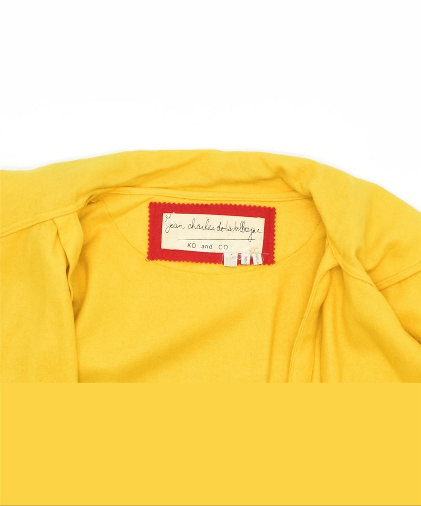 JEAN CHARLES DE CASTELBAJAC Womens Hooded Overcoat UK 20 2XL Yellow | Vintage | Thrift | Second-Hand | Used Clothing | Messina Hembry 