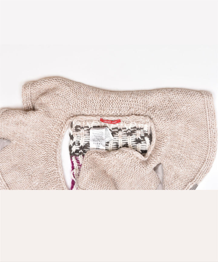 LIU JO Girls Sleeveless Cardigan Sweater 18-24 Months Beige Acrylic | Vintage | Thrift | Second-Hand | Used Clothing | Messina Hembry 