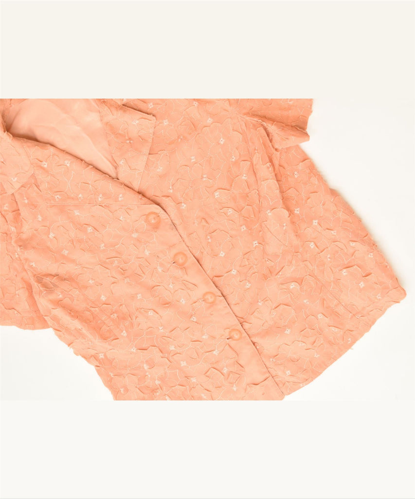 VINTAGE Womens Short Sleeve 4 Button Blazer Jacket UK 14 Medium Pink | Vintage | Thrift | Second-Hand | Used Clothing | Messina Hembry 