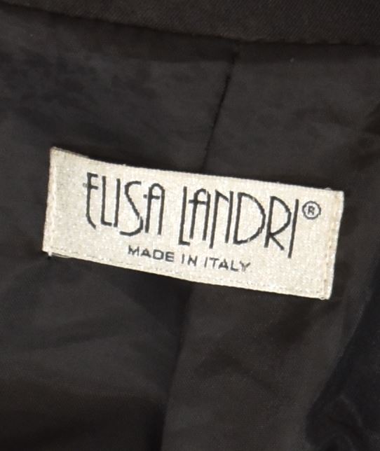 ELISA LANDRI Womens Overcoat IT 50 XL Black Viscose Classic Vintage | Vintage | Thrift | Second-Hand | Used Clothing | Messina Hembry 