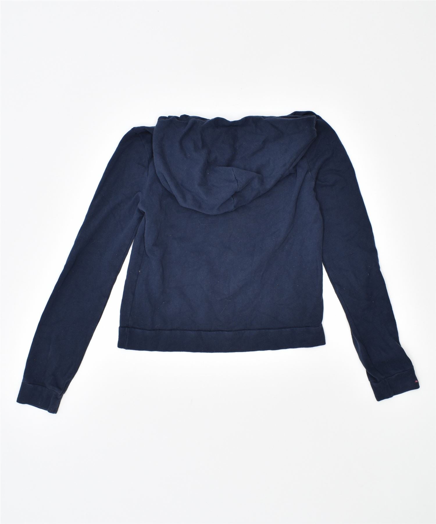 HOLLISTER Womens Hoodie Jumper UK 10 Small Navy Blue Cotton, Vintage &  Second-Hand Clothing Online