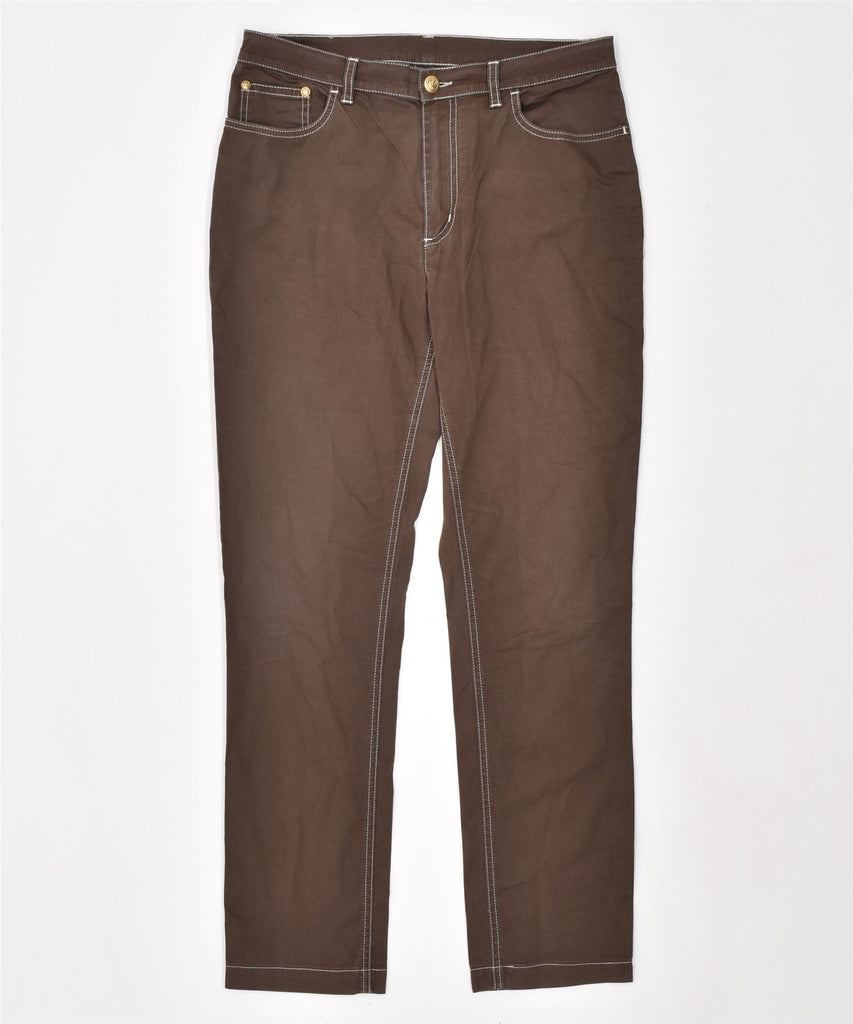 MARINA YACHTING Womens Straight Casual Trousers W31 L29 Brown | Vintage | Thrift | Second-Hand | Used Clothing | Messina Hembry 