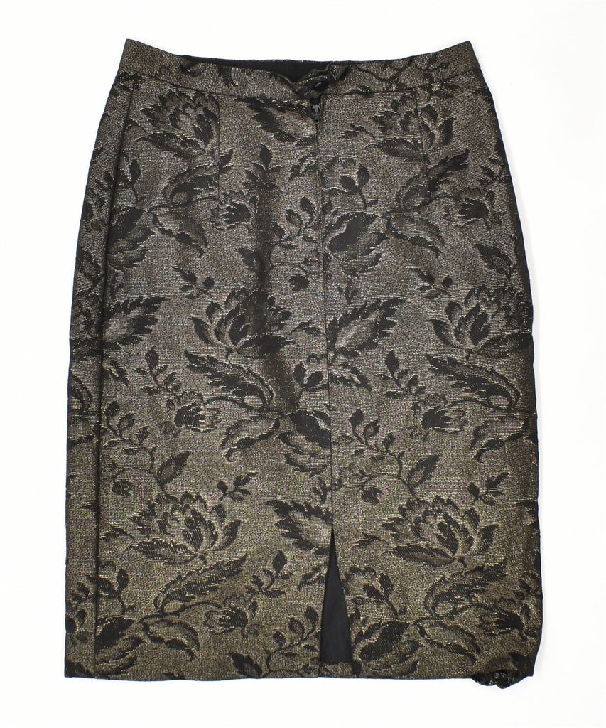 VINTAGE Womens Pencil Skirt W26 Small Black Floral | Vintage | Thrift | Second-Hand | Used Clothing | Messina Hembry 