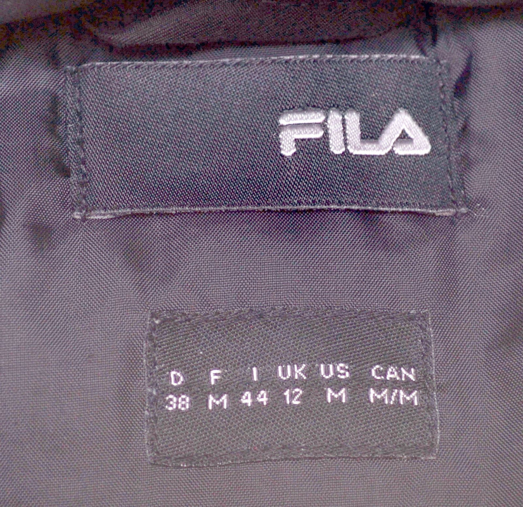 FILA Womens Padded Jacket UK 12 Medium Black Polyester | Vintage | Thrift | Second-Hand | Used Clothing | Messina Hembry 