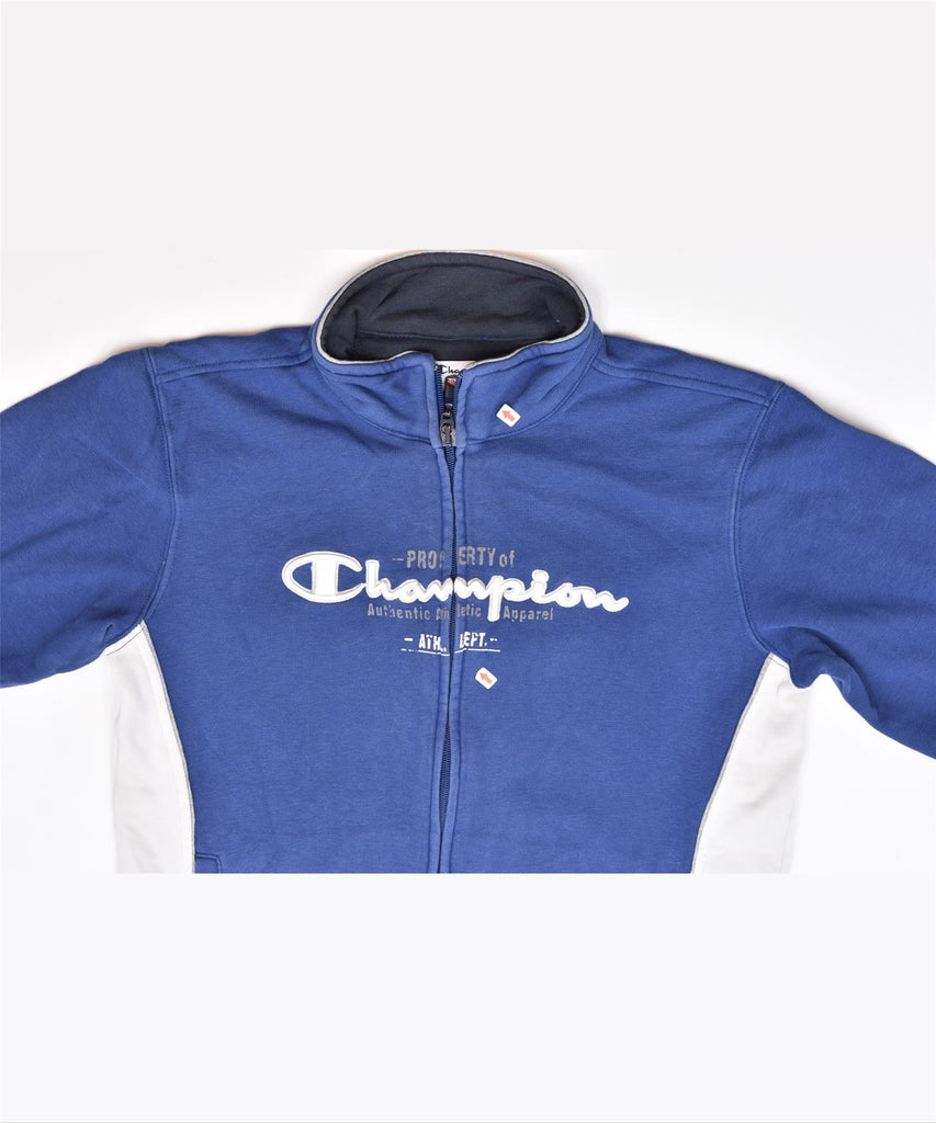 CHAMPION Boys Tracksuit Top Jacket 9-10 Years Blue Cotton | Vintage | Thrift | Second-Hand | Used Clothing | Messina Hembry 