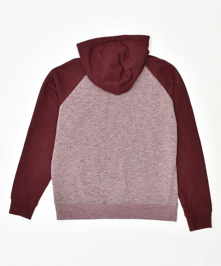 JACK & JONES Mens Graphic Hoodie Jumper Medium Burgundy Cotton | Vintage | Thrift | Second-Hand | Used Clothing | Messina Hembry 