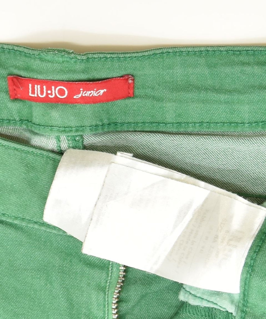 LIU JO Girls Casual Shorts 7-8 Years W24 Green Cotton Classic | Vintage | Thrift | Second-Hand | Used Clothing | Messina Hembry 