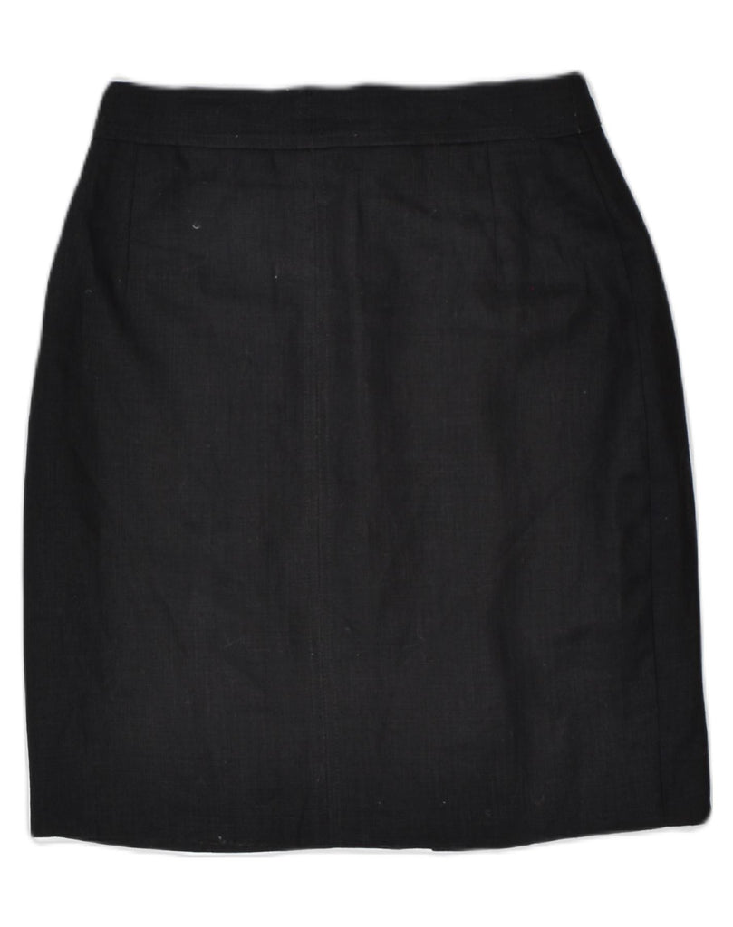 MARELLA Womens High Waist Straight Skirt UK 12 Medium W26 Black Linen | Vintage | Thrift | Second-Hand | Used Clothing | Messina Hembry 