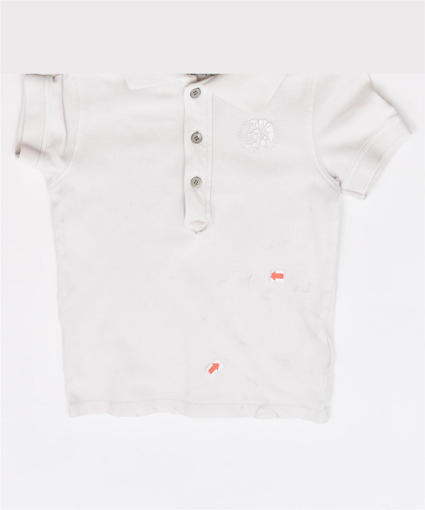 DIESEL Girls Polo Shirt 3-4 Years White Cotton | Vintage | Thrift | Second-Hand | Used Clothing | Messina Hembry 