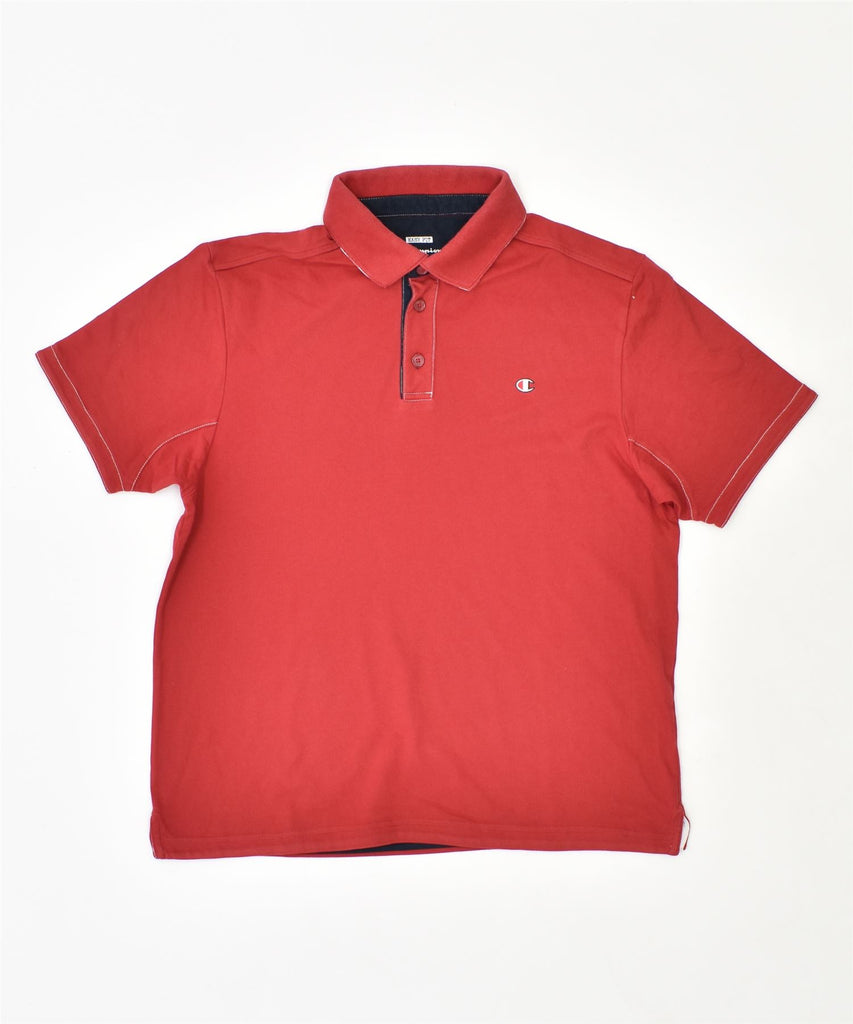 CHAMPION Mens Easy Fit Polo Shirt Medium Red Cotton | Vintage | Thrift | Second-Hand | Used Clothing | Messina Hembry 