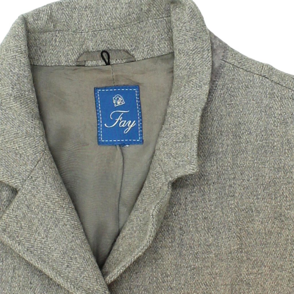 Fay Womens Grey Wool Overcoat | Vintage High End Luxury Designer Coat VTG | Vintage Messina Hembry | Thrift | Second-Hand Messina Hembry | Used Clothing | Messina Hembry 