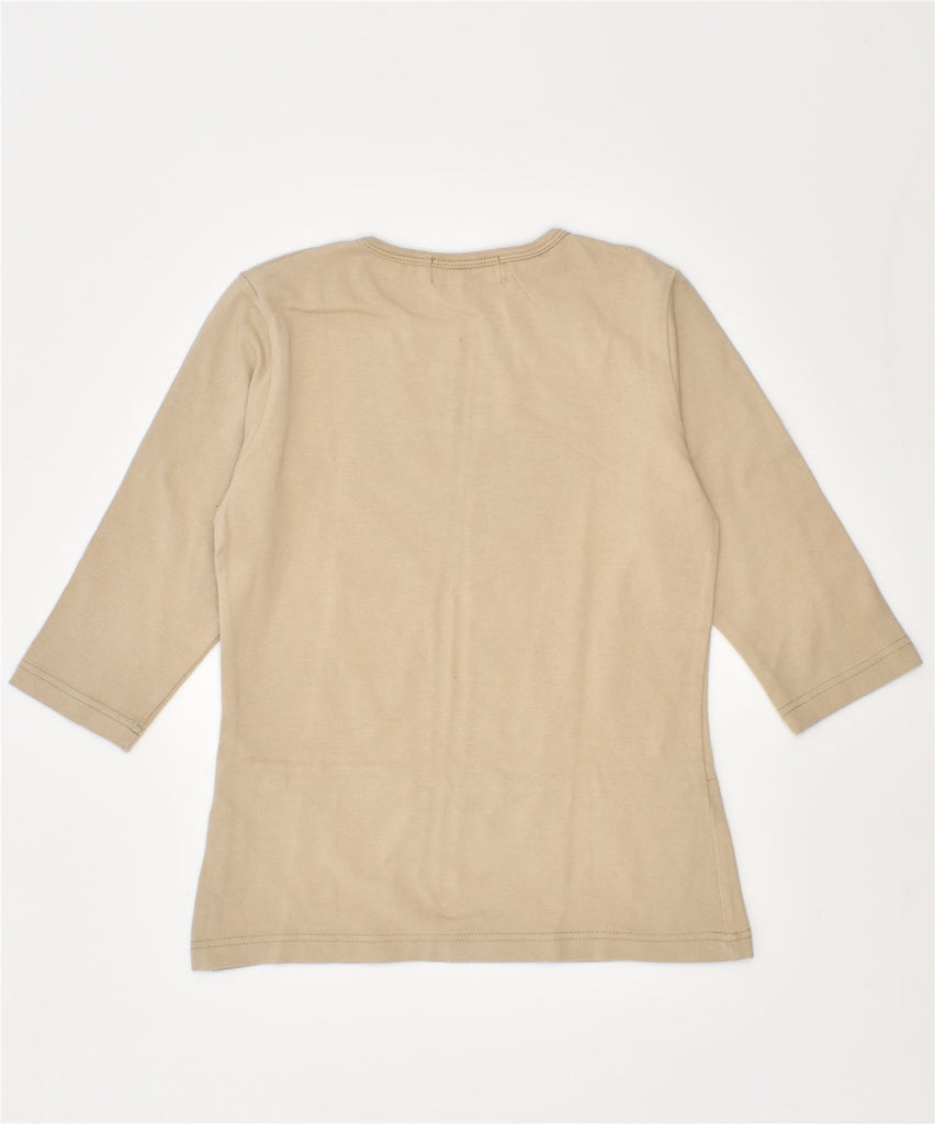 TIMBERLAND Girls 3/4 Sleeve Top 9-10 Years Beige Cotton | Vintage | Thrift | Second-Hand | Used Clothing | Messina Hembry 