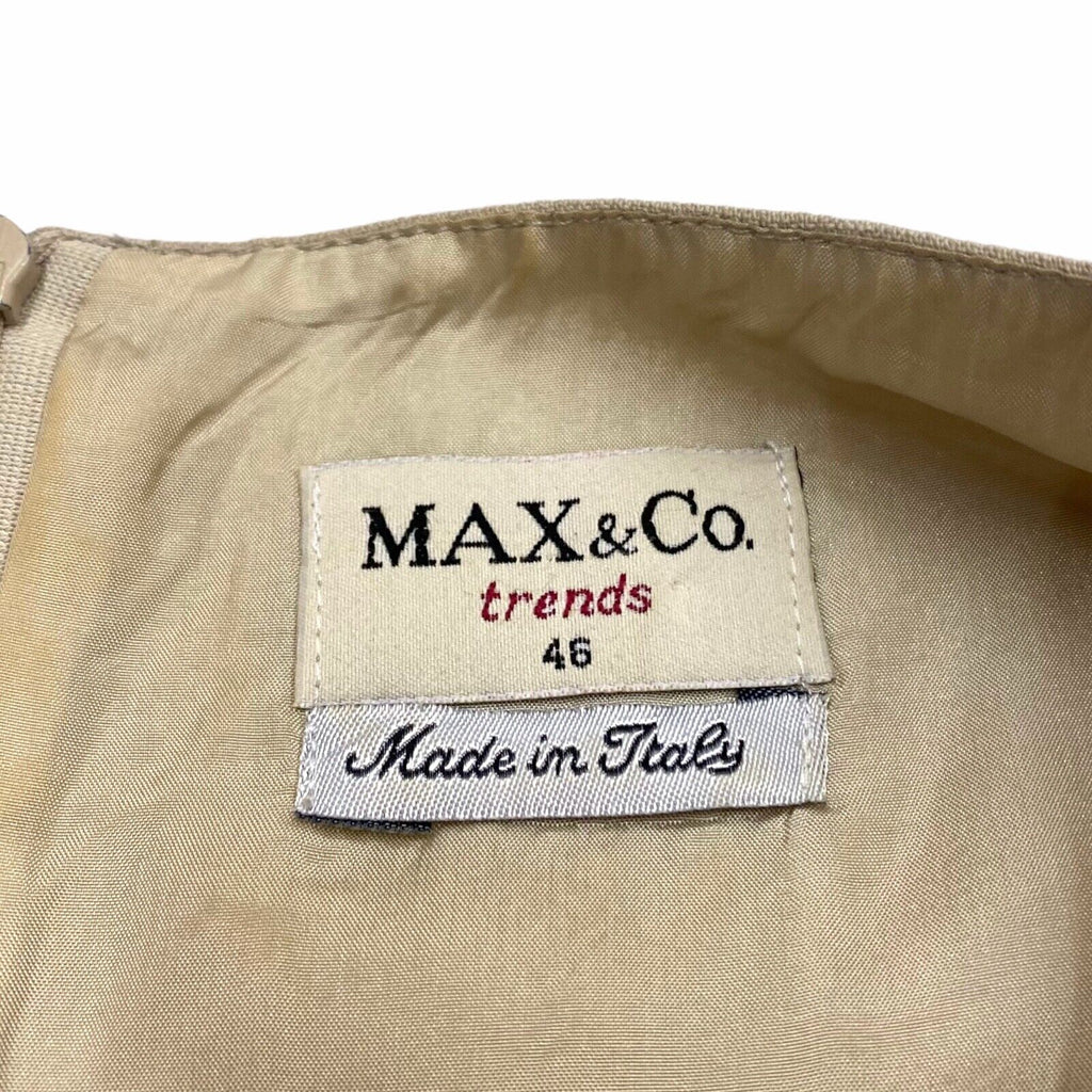 Max & Co. Sleeveless Shift Dress | Vintage High End Luxury Designer Beige VTG | Vintage Messina Hembry | Thrift | Second-Hand Messina Hembry | Used Clothing | Messina Hembry 