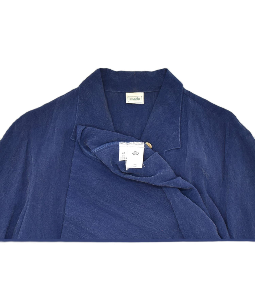 CANDA Womens Short Sleeve Shirt Blouse UK 18 XL Blue | Vintage | Thrift | Second-Hand | Used Clothing | Messina Hembry 