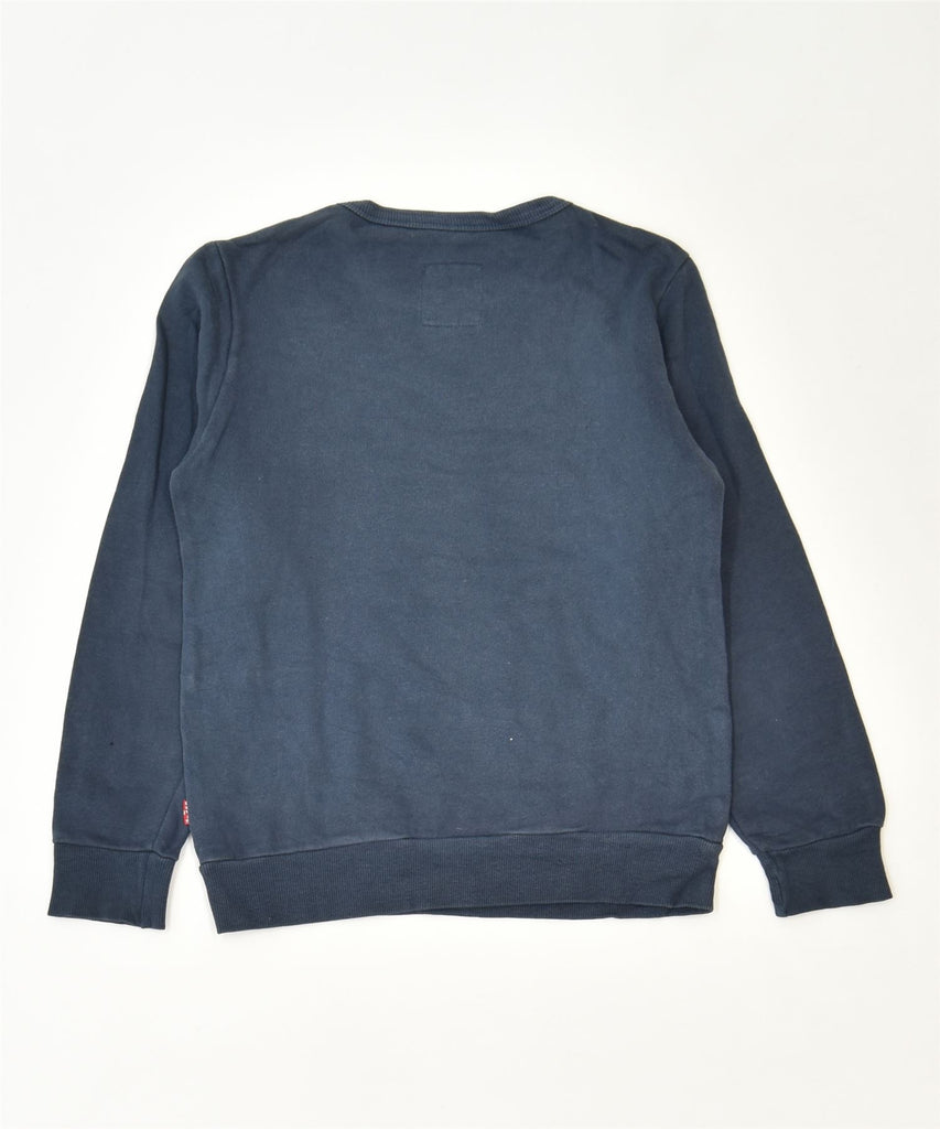 LEVI'S Boys Graphic Sweatshirt Jumper 9-10 Years Navy Blue Classic | Vintage | Thrift | Second-Hand | Used Clothing | Messina Hembry 