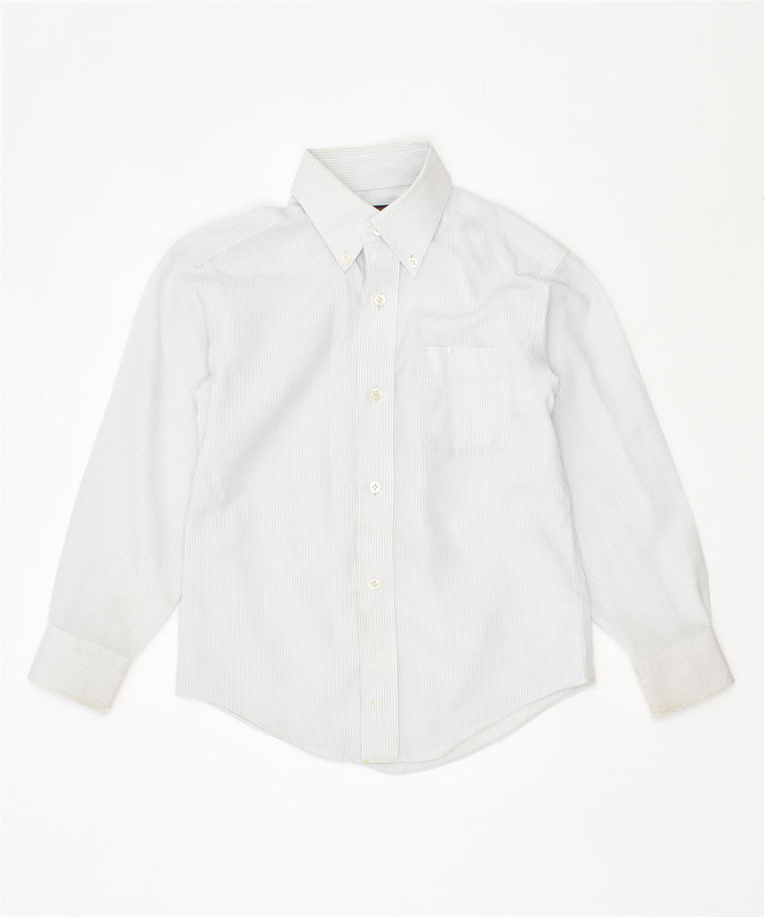 BROOKS BROTHERS Boys Shirt 5-6 Years White Pinstripe Cotton | Vintage | Thrift | Second-Hand | Used Clothing | Messina Hembry 