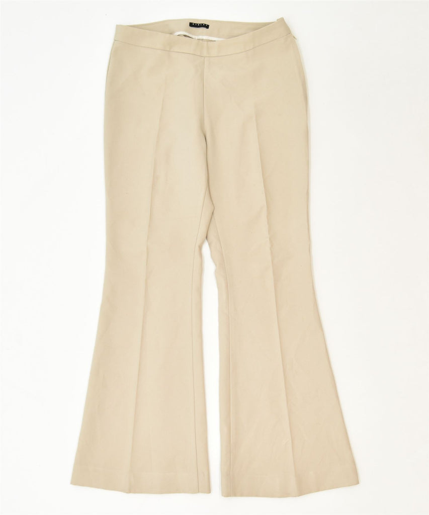 SISLEY Womens Flare Casual Trousers IT 44 Medium W30 L30 Beige Classic | Vintage | Thrift | Second-Hand | Used Clothing | Messina Hembry 