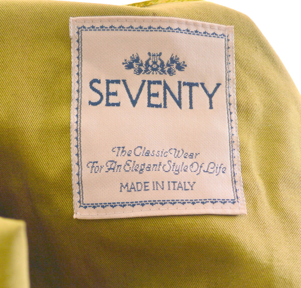 SEVENTY Womens Shirt Blouse Short Sleeve IT 46 XL Khaki Viscose Vintage - Second Hand & Vintage Designer Clothing - Messina Hembry