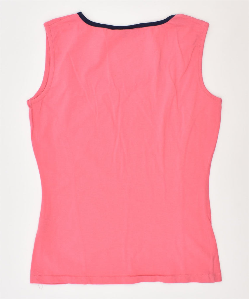 FILA Womens Graphic Vest Top UK 12 Medium Pink Cotton | Vintage | Thrift | Second-Hand | Used Clothing | Messina Hembry 