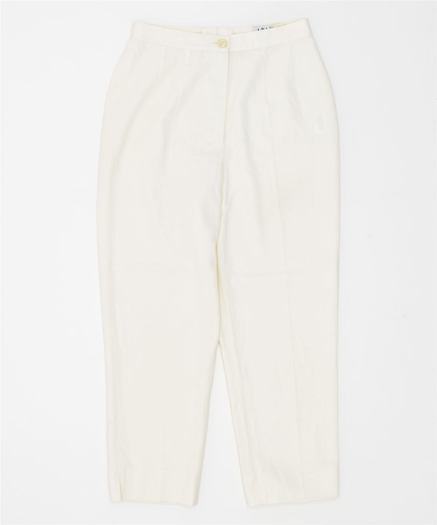 APART Womens Slim Casual Trousers UK 8 Small W26 L22 Off White Vintage | Vintage | Thrift | Second-Hand | Used Clothing | Messina Hembry 