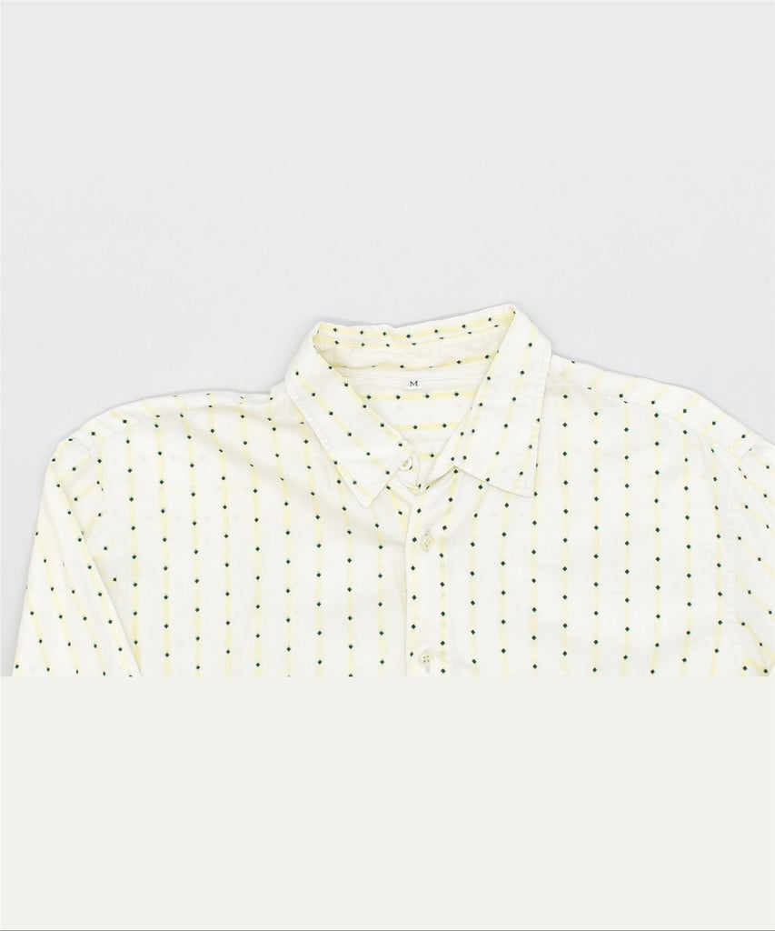 VINTAGE Mens Shirt Medium Yellow Spotted Cotton | Vintage | Thrift | Second-Hand | Used Clothing | Messina Hembry 