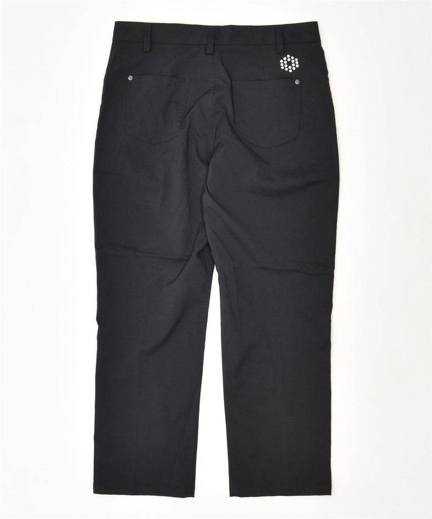 Womens Straight Casual Trousers W26 L23 Black Polyester | Vintage | Thrift | Second-Hand | Used Clothing | Messina Hembry 