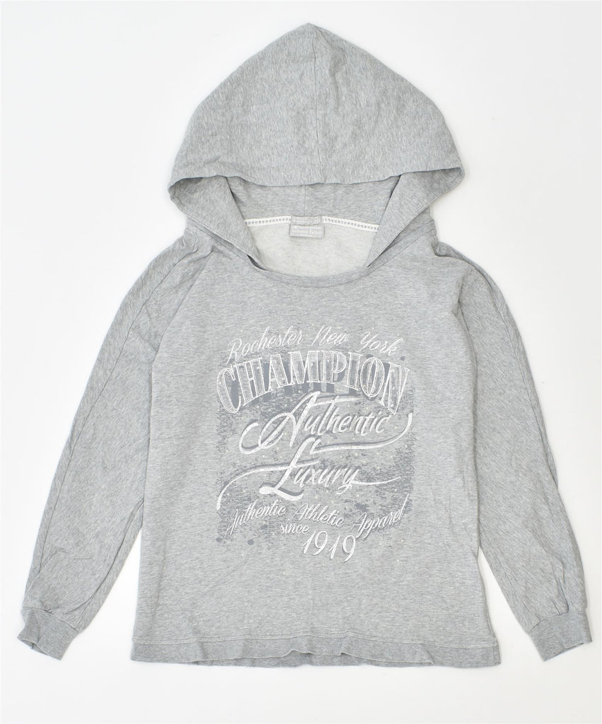 CHAMPION Womens Heritage Fit Autentic Luxury Hoodie Jumper Medium Grey | Vintage | Thrift | Second-Hand | Used Clothing | Messina Hembry 