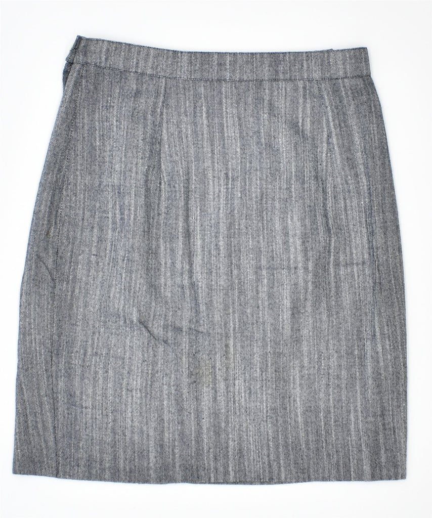 VINTAGE Womens Pencil Skirt IT 42 Medium W28 Grey | Vintage | Thrift | Second-Hand | Used Clothing | Messina Hembry 