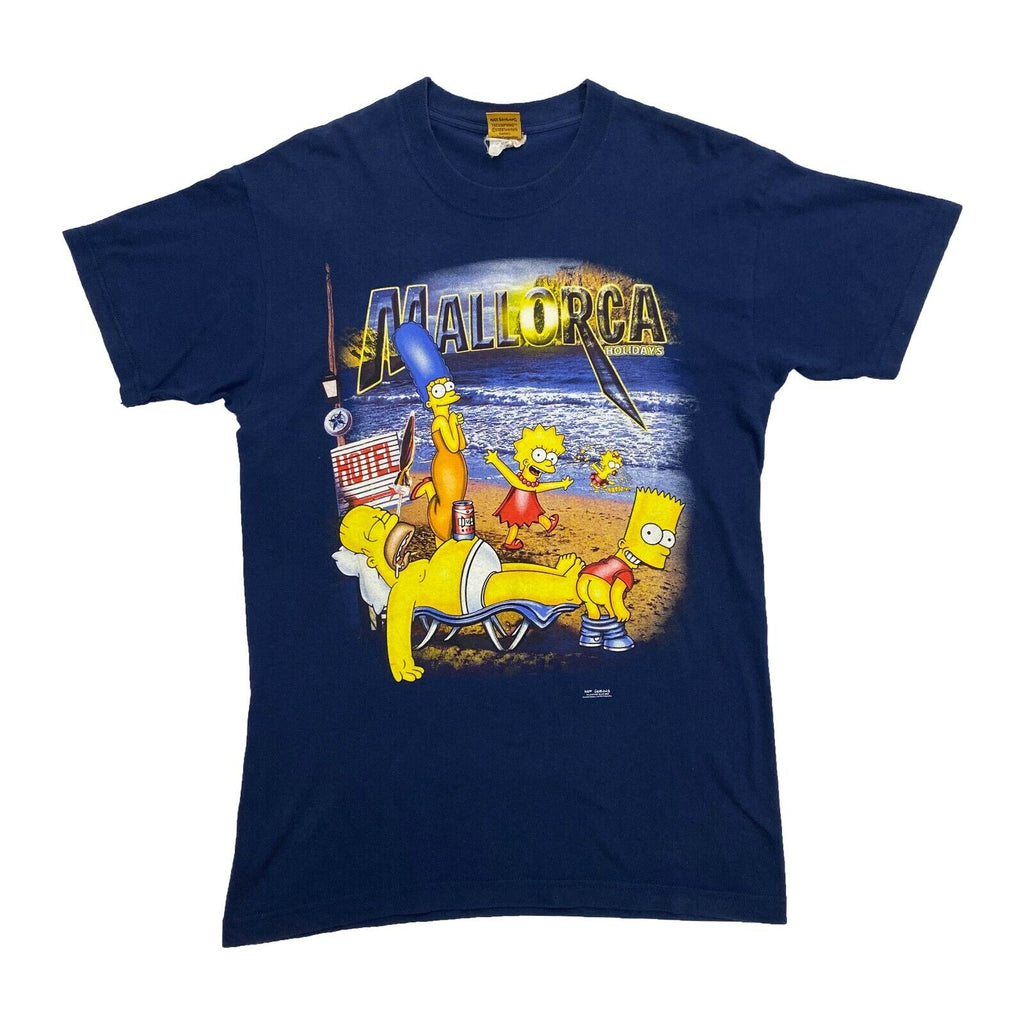 The Simpsons Mallorca Holidays Tshirt | Vintage Cartoon TV Show Medium VTG | Vintage Messina Hembry | Thrift | Second-Hand Messina Hembry | Used Clothing | Messina Hembry 