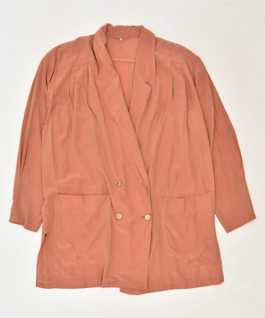 VINTAGE Womens Double Breasted Blazer Jacket UK 16 Large Orange Classic | Vintage | Thrift | Second-Hand | Used Clothing | Messina Hembry 