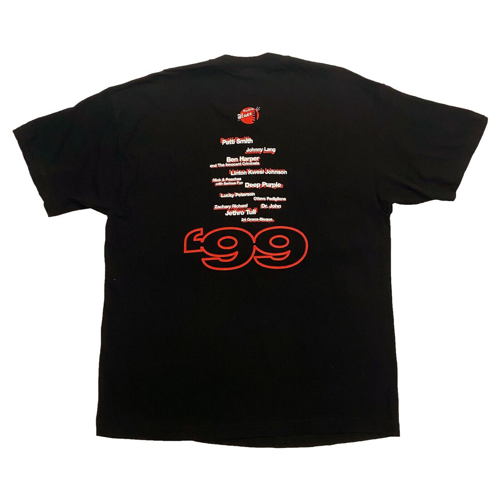 Pistoia Blues 99 XX Edition Tshirt | Vintage 90s Italian Music Festival Black | Vintage Messina Hembry | Thrift | Second-Hand Messina Hembry | Used Clothing | Messina Hembry 