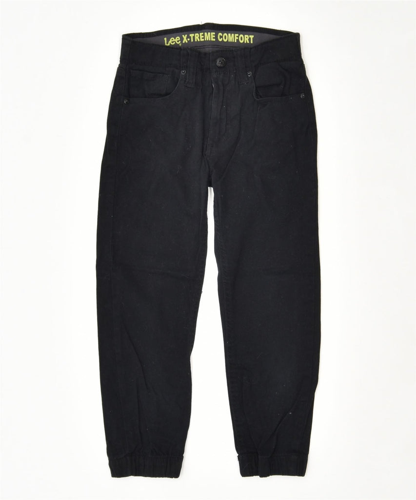 LEE Boys X-Treme Comfort Jogger Trousers 7-8 Years W24 L21 Black Cotton | Vintage | Thrift | Second-Hand | Used Clothing | Messina Hembry 