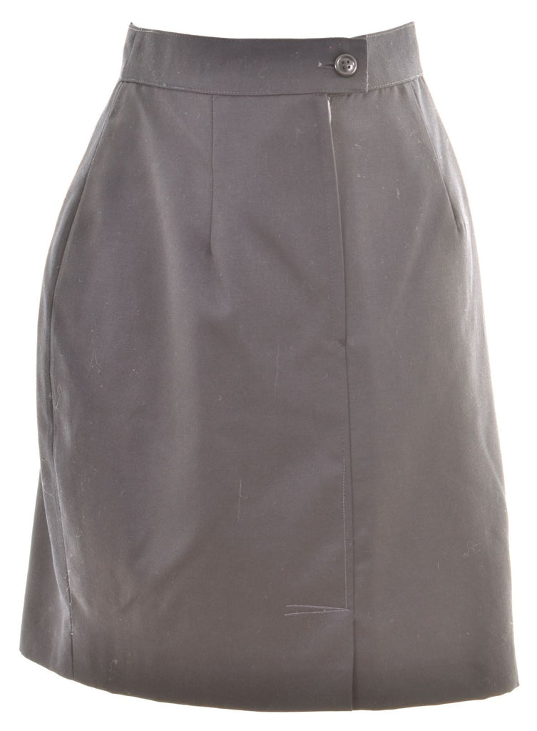 MARELLA Womens Straight Skirt UK 12 Medium W24 Black Wool - Second Hand & Vintage Designer Clothing - Messina Hembry