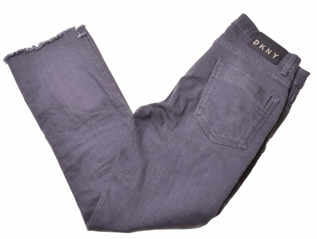 DKNY Womens Jeans W26 L25 Grey Cotton Straight - Second Hand & Vintage Designer Clothing - Messina Hembry
