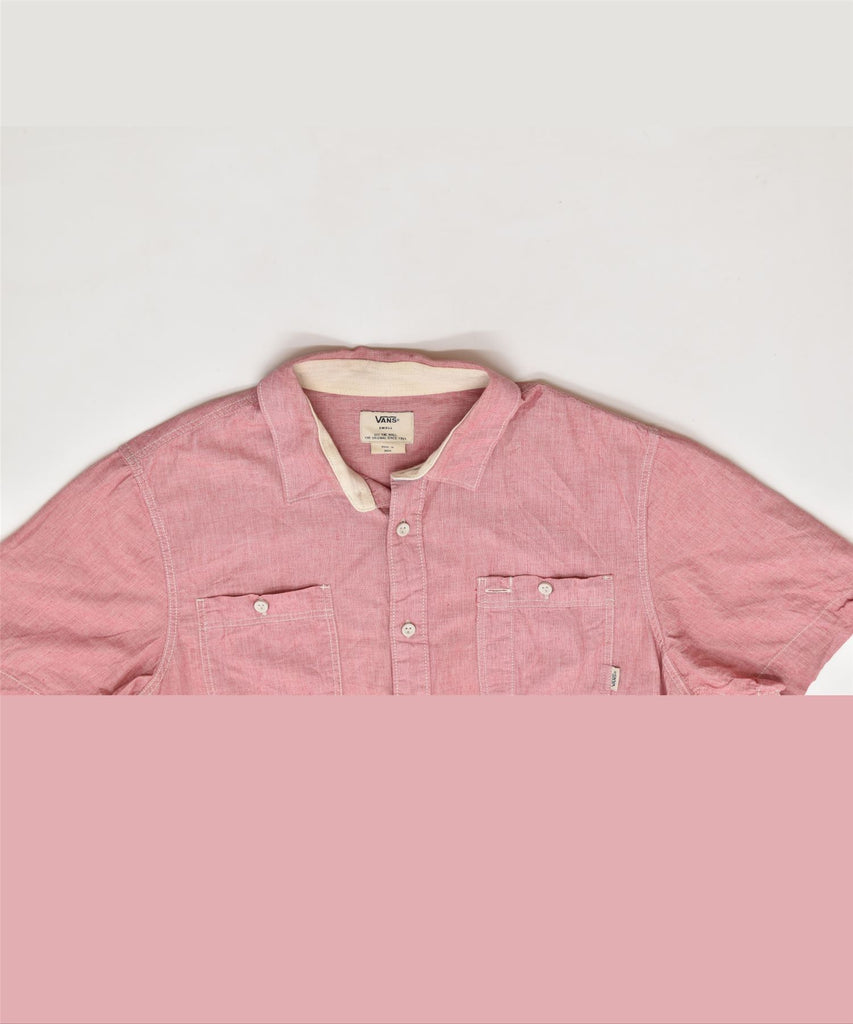 VANS Mens Short Sleeve Shirt Small Pink Cotton | Vintage | Thrift | Second-Hand | Used Clothing | Messina Hembry 